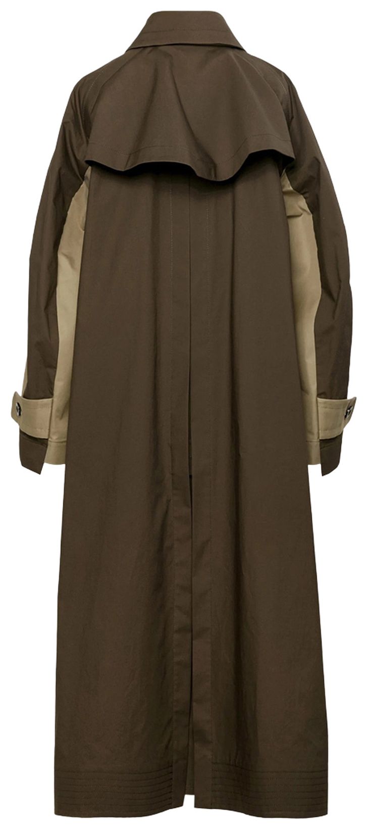 Sacai Cotton Gabardine Coat BeigeBrown
