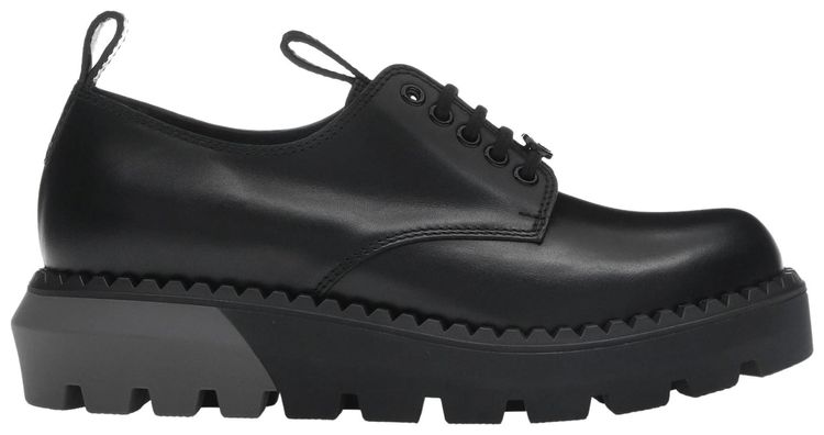 Gucci Leather Lace Up Low Black Grey