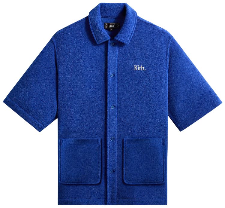 Kith Towel Boucle Boxy Collared Overshirt Cyclone