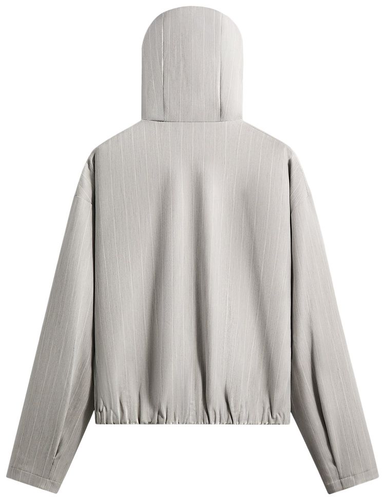 Kith Pinstripe Matteo Zip Up Hoodie Light Heather Grey