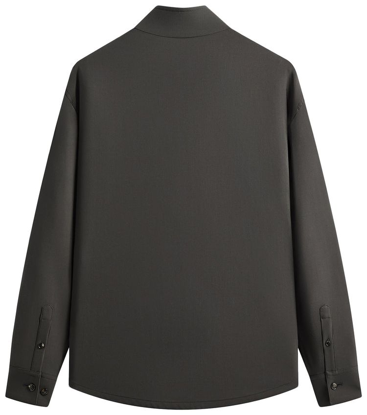 Kith Giorgio Armani  Kin Asymmetrical Zip Front Shirt Dark Ash