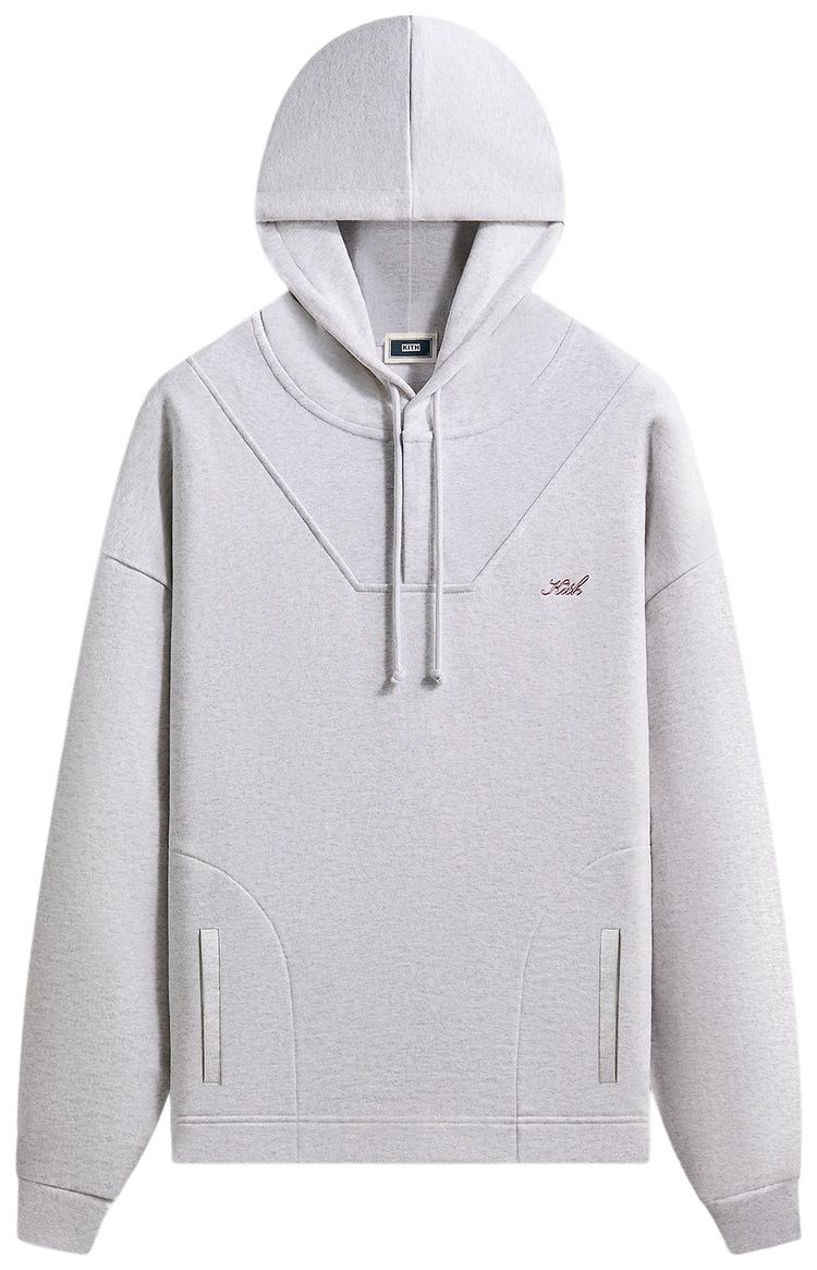Kith Rib Neck Cropped Camden Hoodie Light Heather Grey