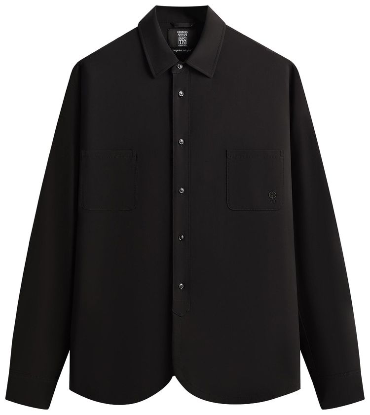 Kith Giorgio Armani  Kin Milano Crepe Entrepreneur Shirt Black