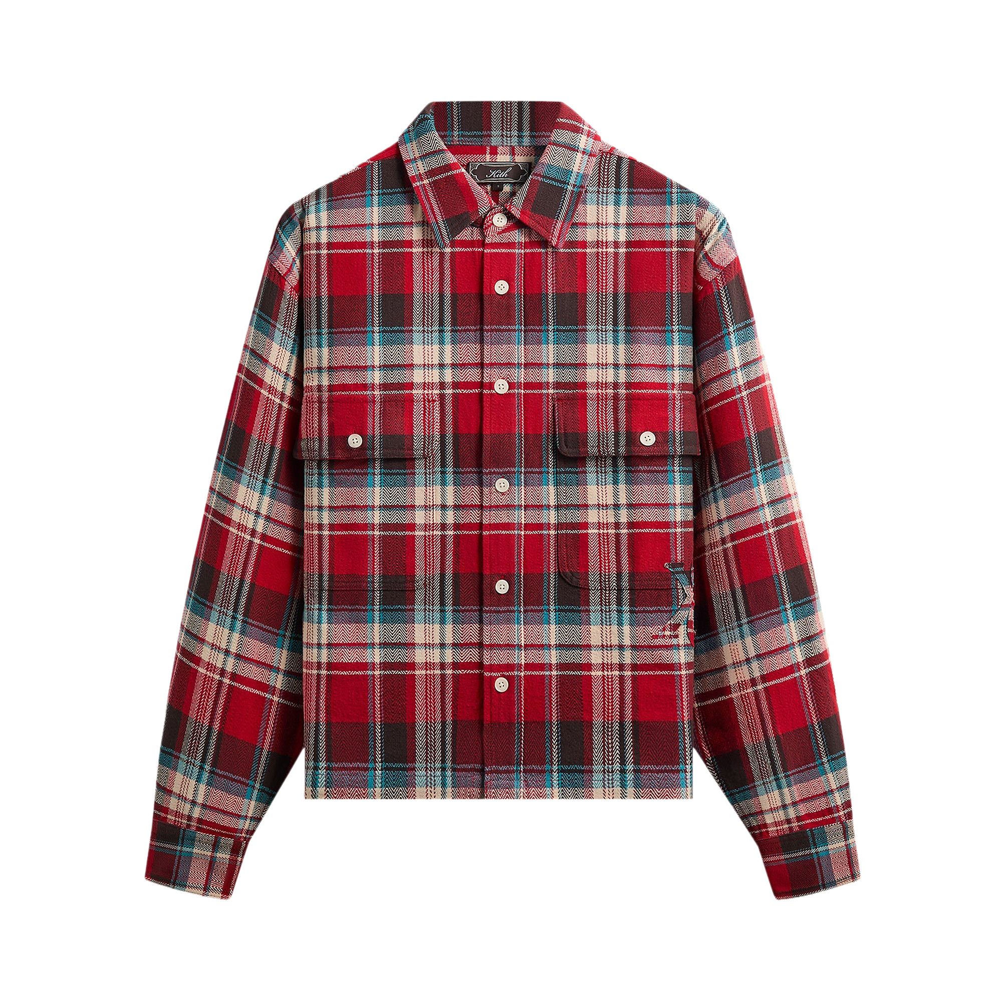 Buy Kith Plaid Henson Button Down Shirt 'Might' - KHM034480 7035