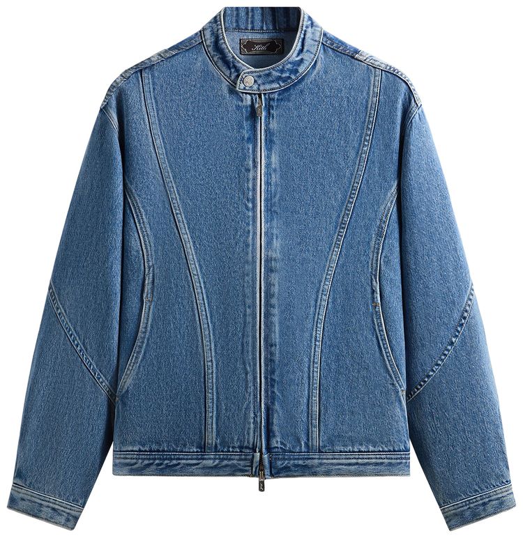 Kith Denim Adrien Moto Jacket Mid Indigo