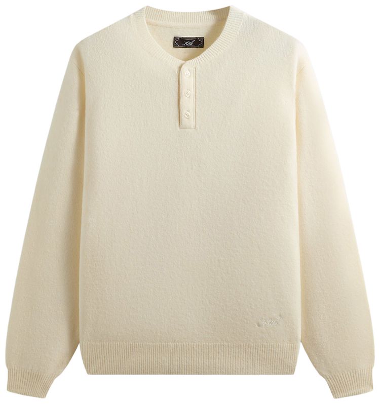 Kith Boucle Harmon Henley Sweater Sandrift