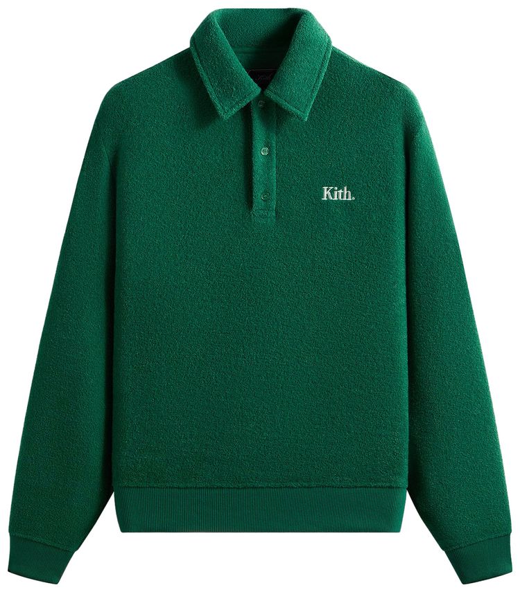 Kith Towel Boucle Long Sleeve Drew Polo Newt