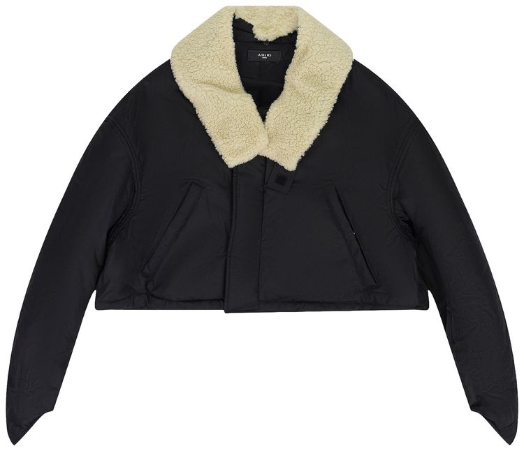 Amiri Cropped Parka Jacket Black