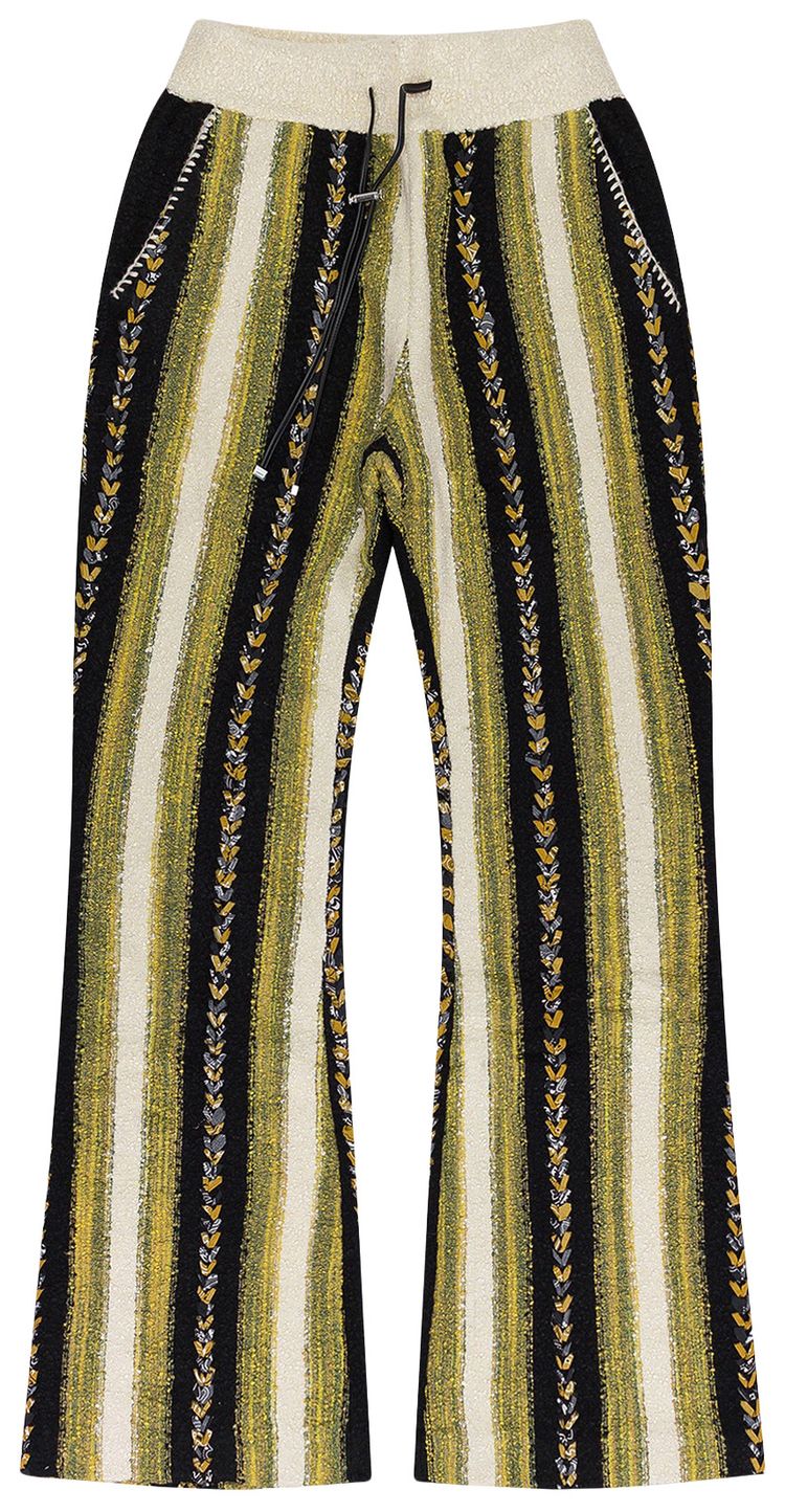 Amiri Braided Bandana Stripe Sweatpants Yellow