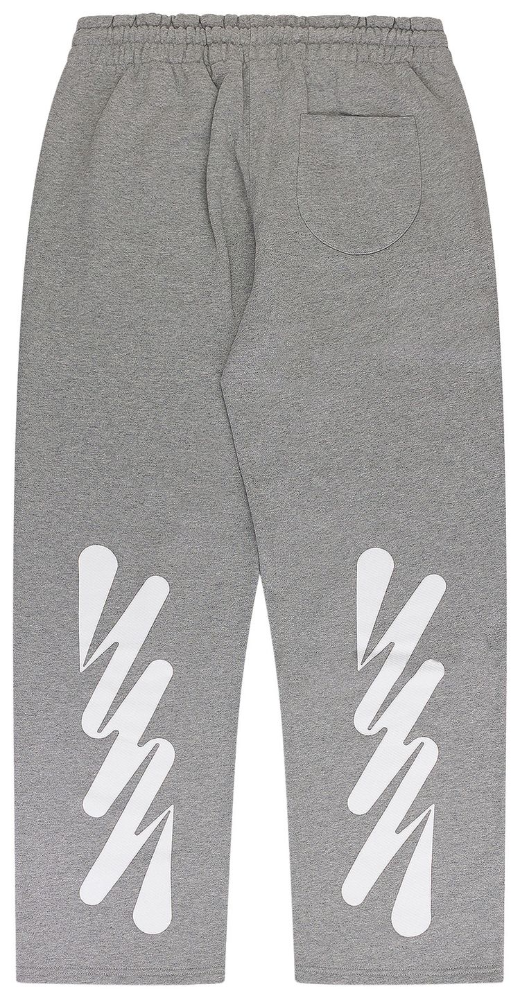 Off White Wave Diagonal Sweatpants Light Heather Grey