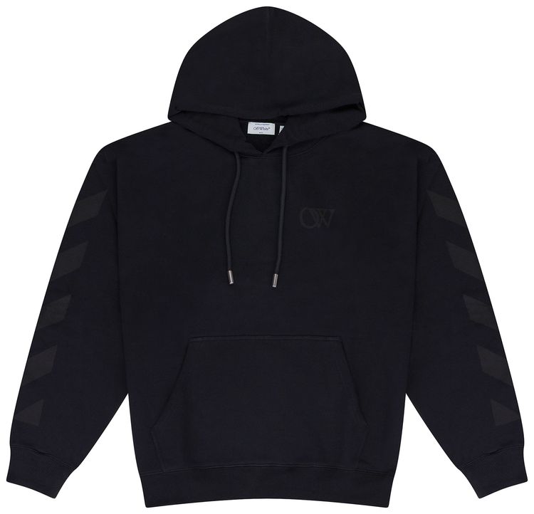 Off White Diagonal Skate Hoodie Black