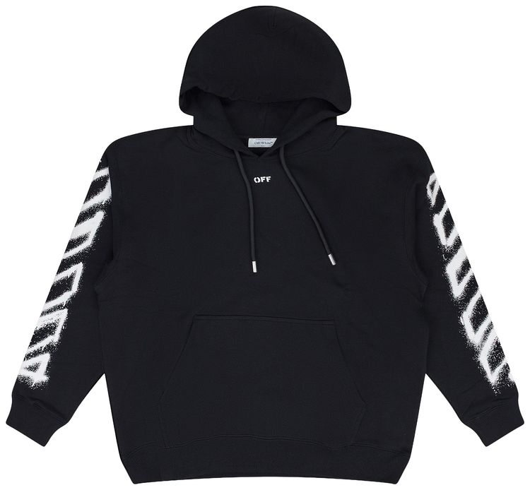 Off White Spray Can Arrow Skate Hoodie Black