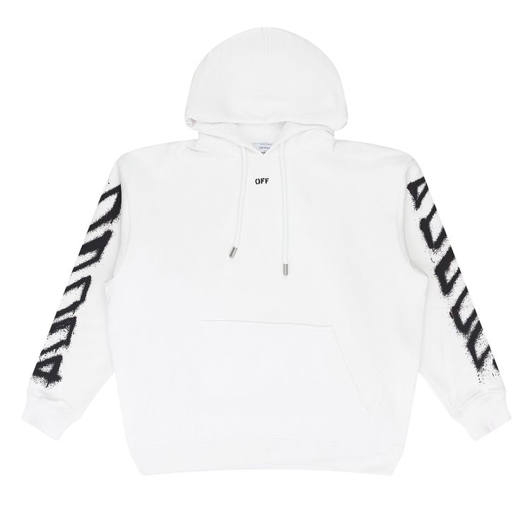 Off White Spray Can Arrow Hoodie White