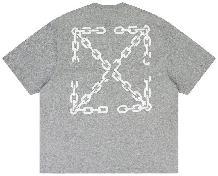 Off White Chain Arrow T Shirt Grey