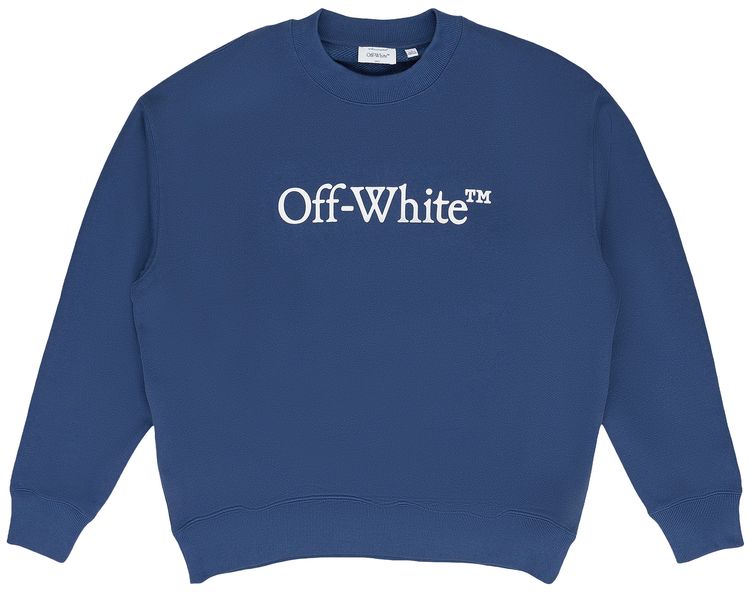 Off White Bookish Skate Crewneck Blue