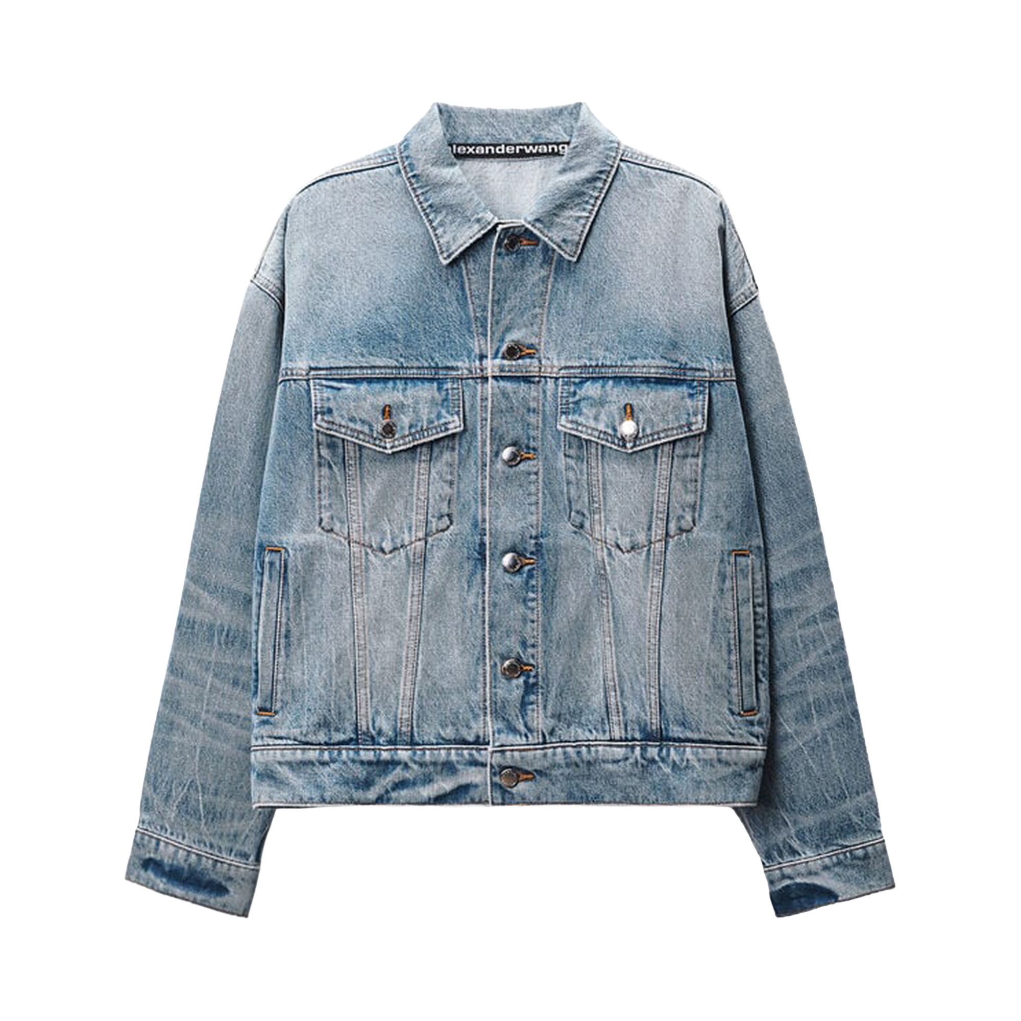 Buy Alexander Wang Game Jacket W/ Logo Distressing 'Authentic