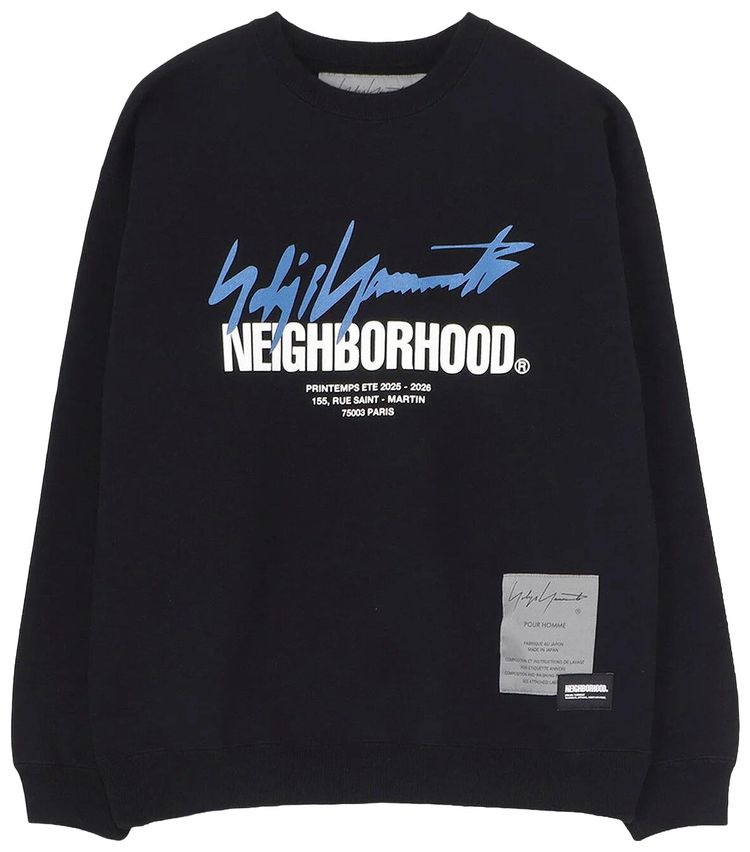 Yohji Yamamoto x Neighborhood Sweat Shirt Black