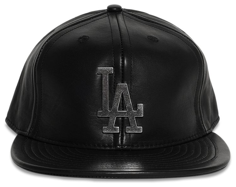 Earthling VIP Brain Bucket Leather Fitted LA Hat Black