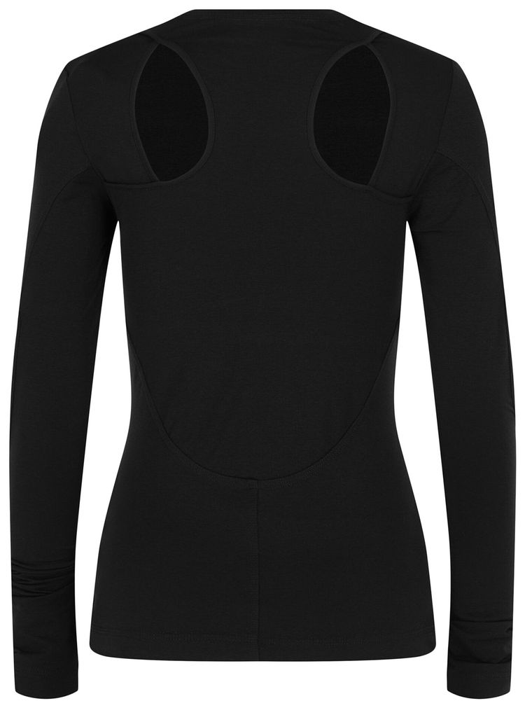 Givenchy Triple Stitched Cut Out Top Black