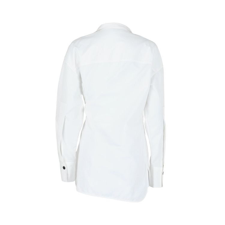 Ferragamo Asymmetric Cotton Dress Shirt White