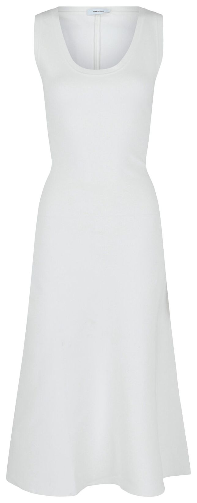 Ferragamo Sleeveless A Line Dress White