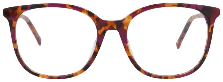 Kenzo Square Frame Acetate Optical Frames HavanaTransparent