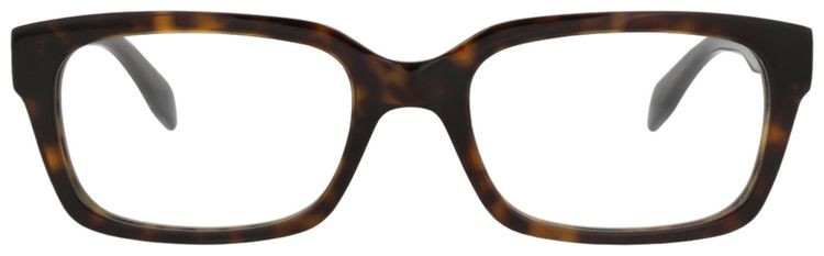 Alexander McQueen Square Frame Acetate Optical Frames HavanaTransparent