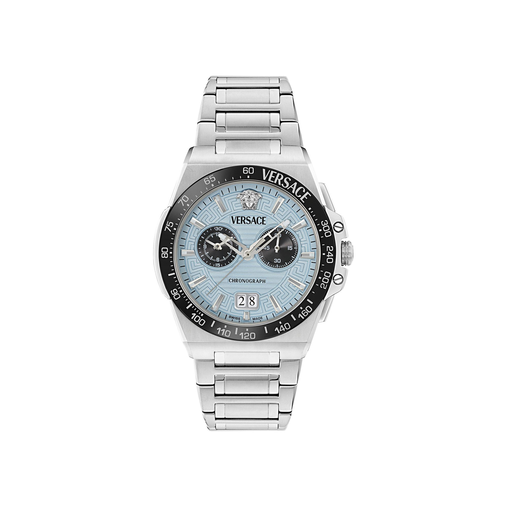 Buy Versace Greca Reaction Chronograph Watch 'Stainless Steel