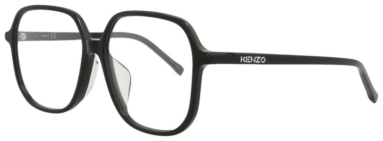 Kenzo Square Frame Acetate Optical Frames BlackTransparent