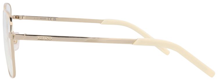 Kenzo Square Frame Metal Optical Frames WhiteTransparent