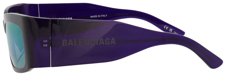 Balenciaga Square Frame Recycled Acetate Sunglasses Violet