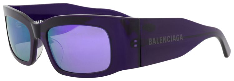 Balenciaga Square Frame Recycled Acetate Sunglasses Violet