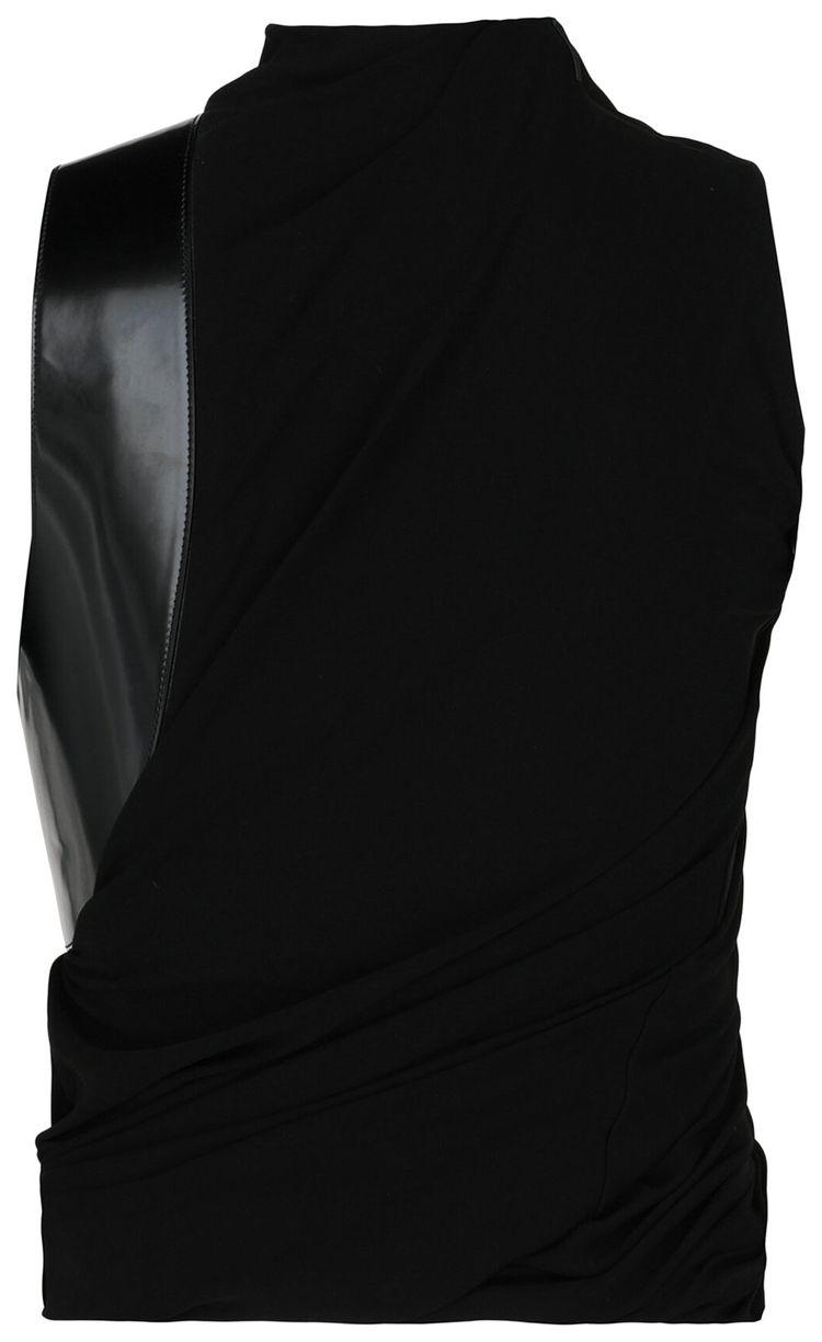Ferragamo Panelled Draped Top Black
