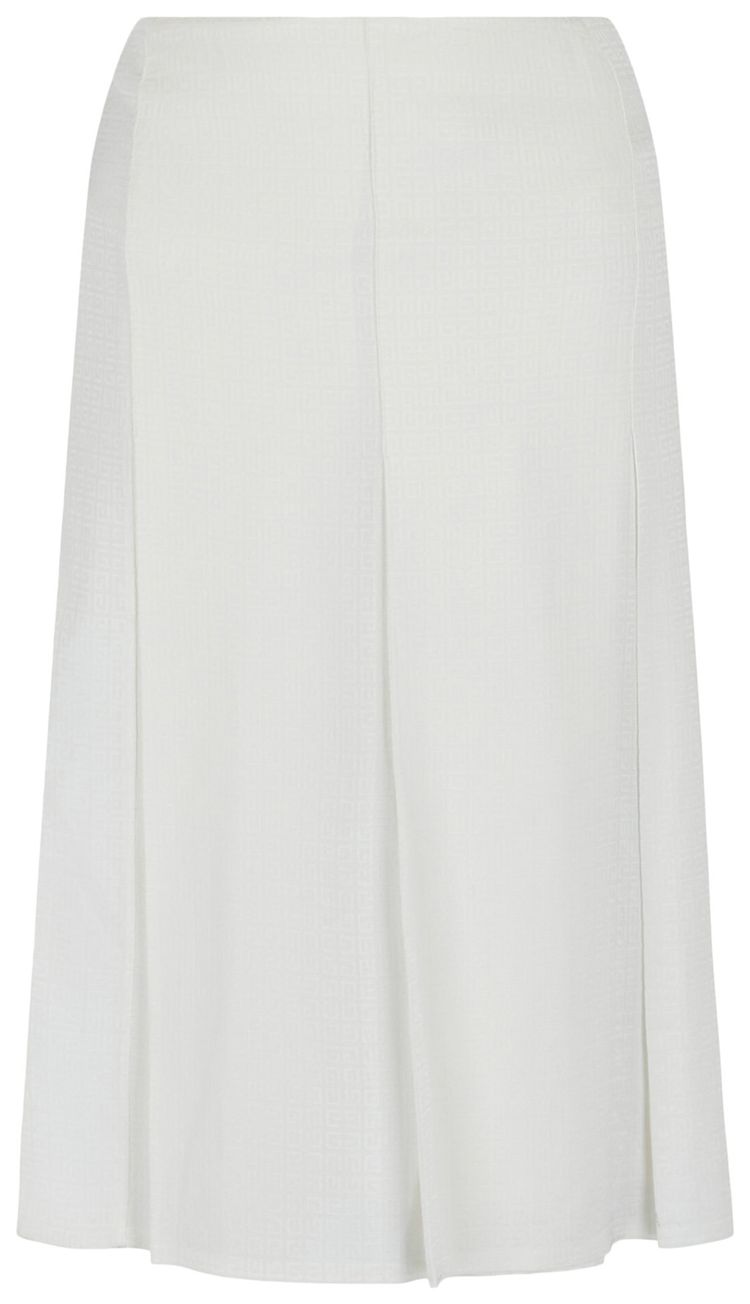Givenchy 4G Monogram Pleated Skirt White