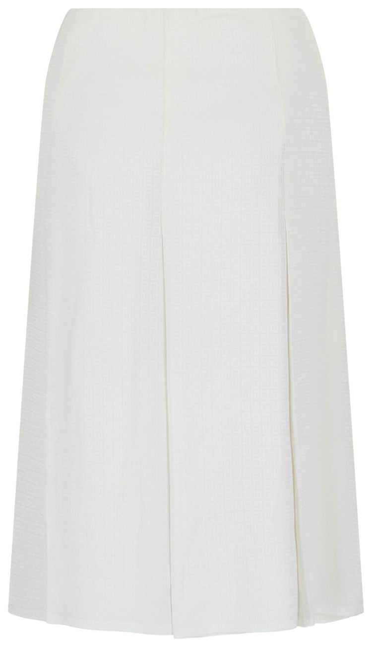Givenchy 4G Monogram Pleated Skirt White