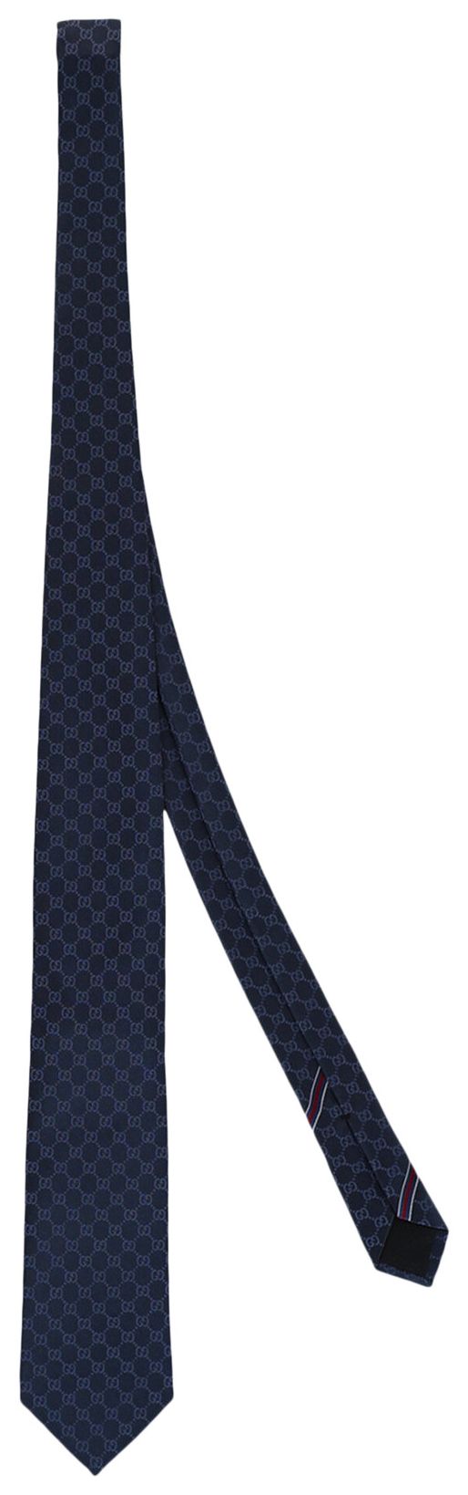 Gucci GG Supreme Silk Tie Blue