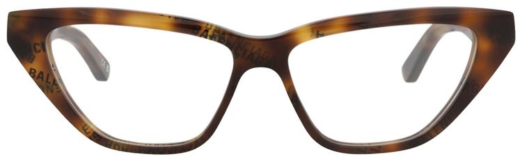 Balenciaga Cat Eye Frame Acetate Optical Frames HavanaTransparent