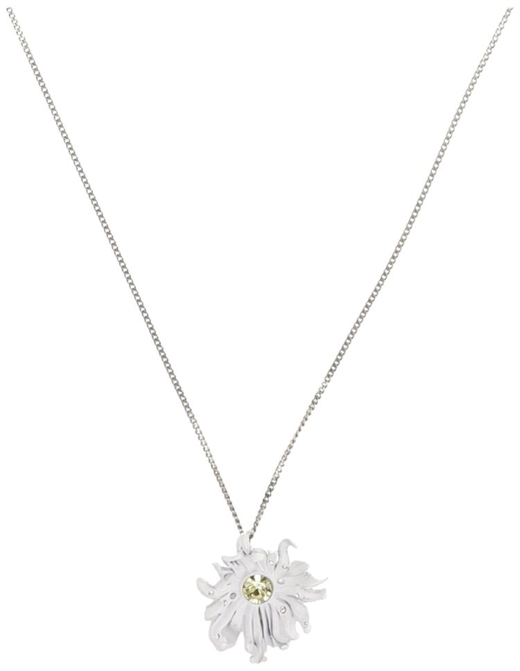 Givenchy Daisy Pendant Necklace White