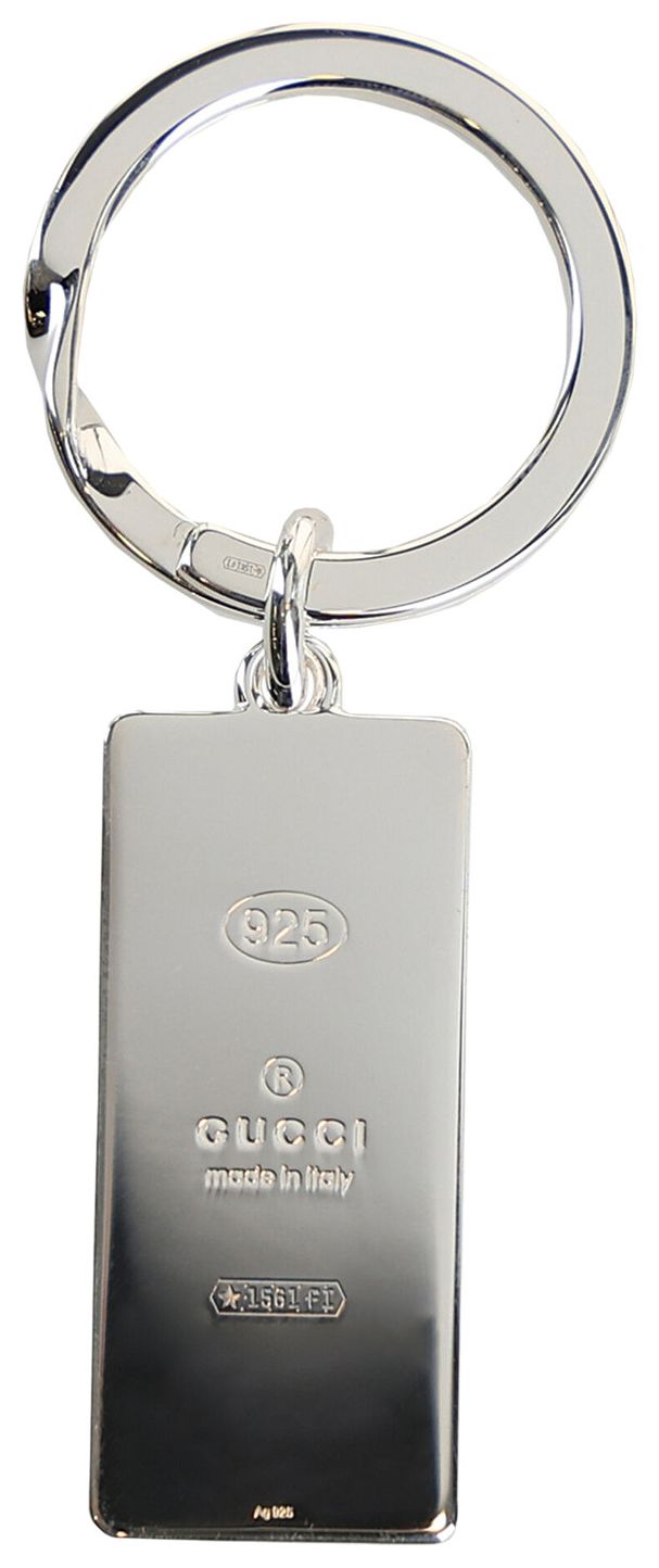Gucci Trademark Keyring Silver