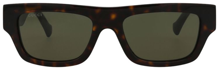 Gucci Square Frame Recycled Acetate Sunglasses HavanaGreen