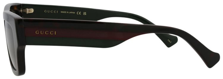 Gucci Square Frame Recycled Acetate Sunglasses HavanaGreen