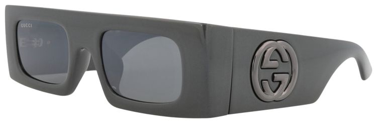 Gucci Shield Frame Injection Sunglasses Grey