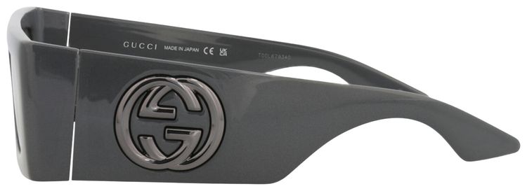 Gucci Shield Frame Injection Sunglasses Grey