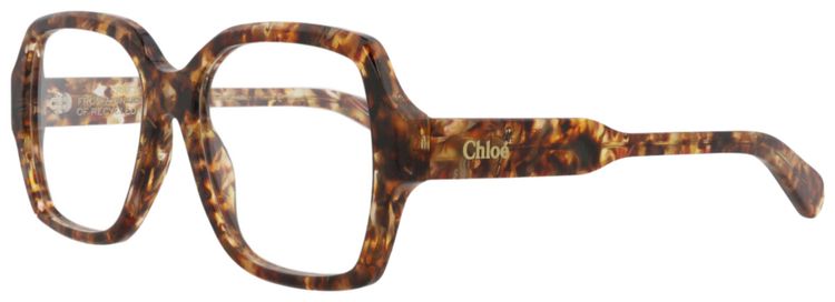 Chloe Square Frame Recycled Acetate Optical Frames HavanaTransparent