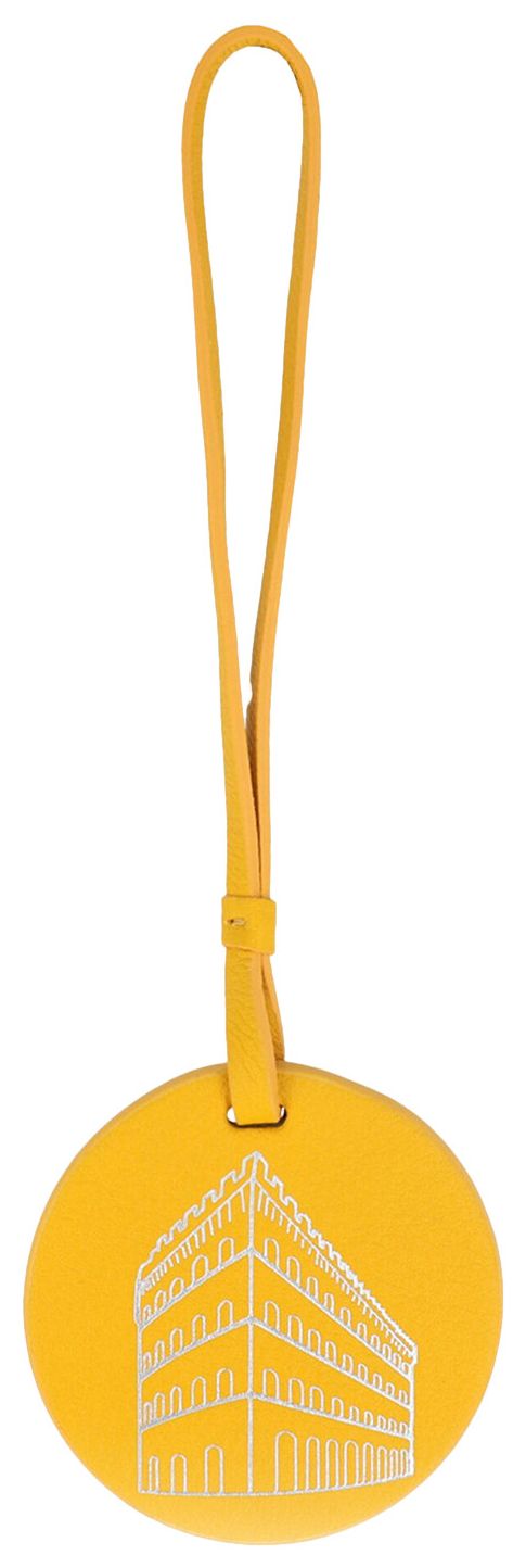 Ferragamo Embossed Palazzo Spini Feroni Leather Charm Light Yellow
