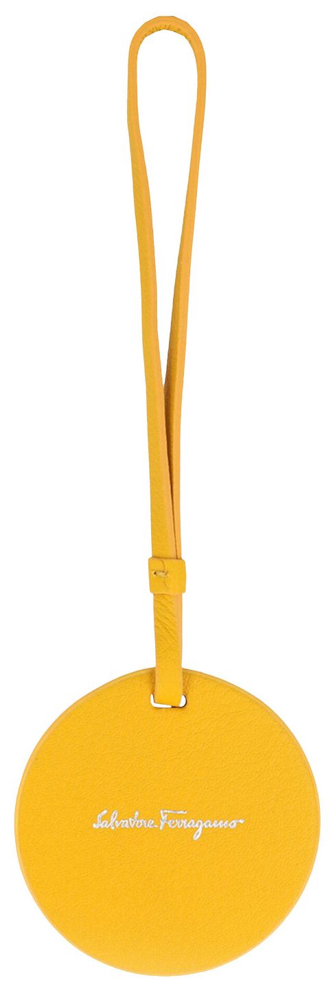 Ferragamo Embossed Palazzo Spini Feroni Leather Charm Light Yellow