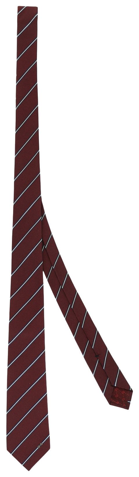 Gucci Striped Horsebit Silk Jacquard Tie RedBlue