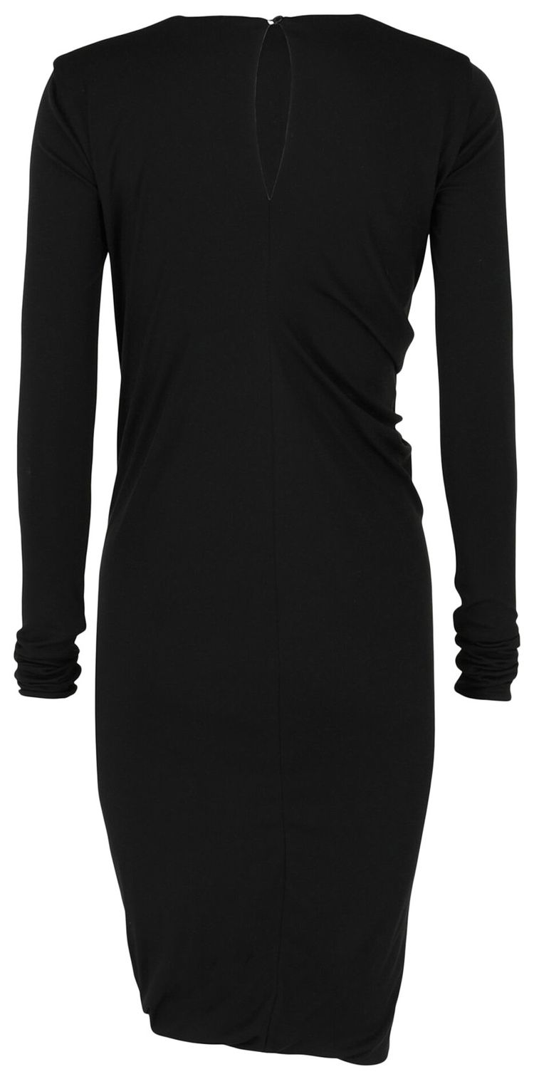 Ferragamo Ruched Midi Dress Black