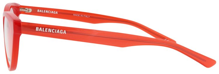 Balenciaga Cat Eye Frame Acetate Optical Frames RedTransparent