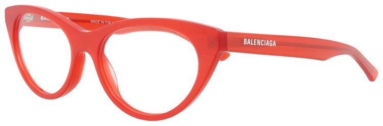 Balenciaga Cat Eye Frame Acetate Optical Frames RedTransparent